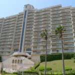 高台に建つフジタ第六マンション11階